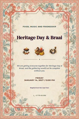 Heritage Day & Braai invitation preview