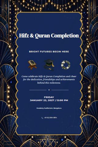 Hifz & Quran Completion invitation preview