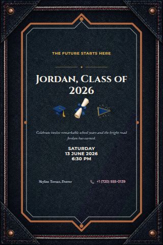 High School Graduation invitation preview