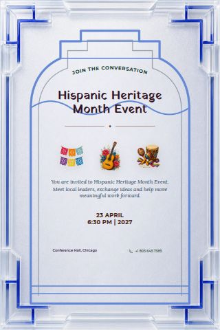 Hispanic Heritage Month Event invitation preview