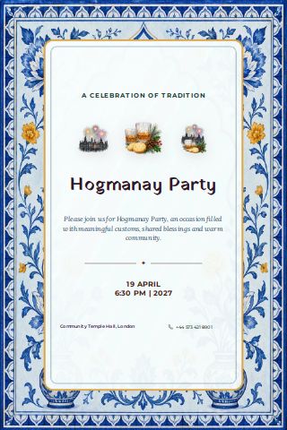 Hogmanay Party invitation preview