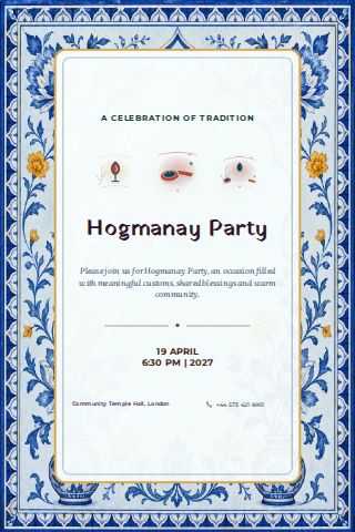 Hogmanay Party invitation design preview