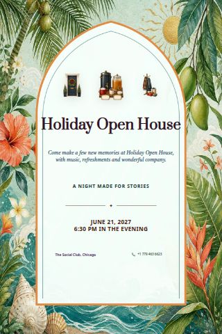 Holiday Open House invitation preview