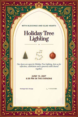 Holiday Tree Lighting invitation preview