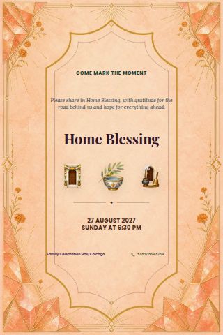 Home Blessing invitation preview