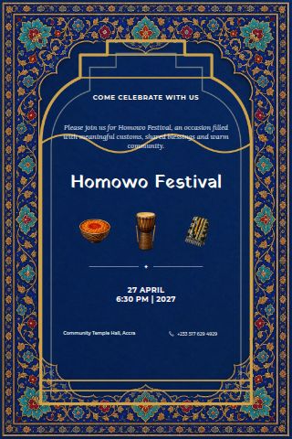 Homowo Festival invitation preview