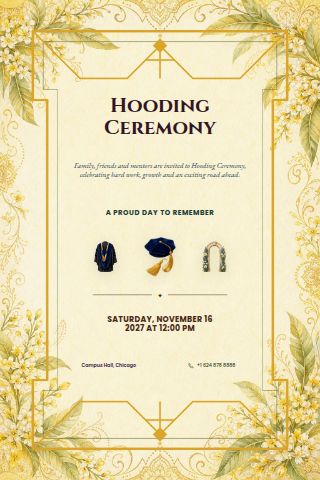 Hooding Ceremony invitation preview