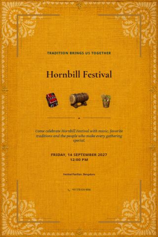 Hornbill Festival invitation preview
