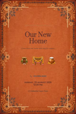 Housewarming invitation preview