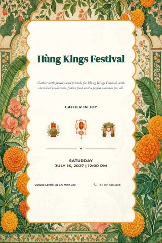 Hùng Kings Festival invitation preview