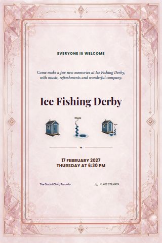 Ice Fishing Derby invitation preview