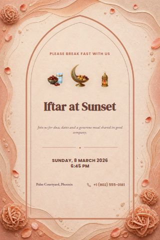 Iftar Gathering invitation preview