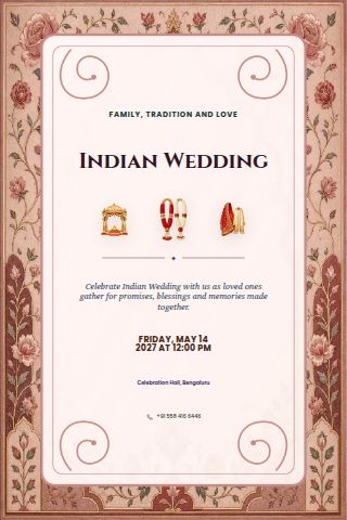 Indian Wedding invitation preview