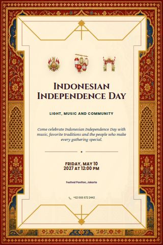 Indonesian Independence Day invitation preview