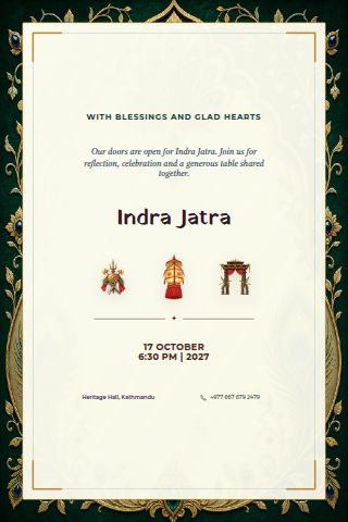 Indra Jatra invitation preview