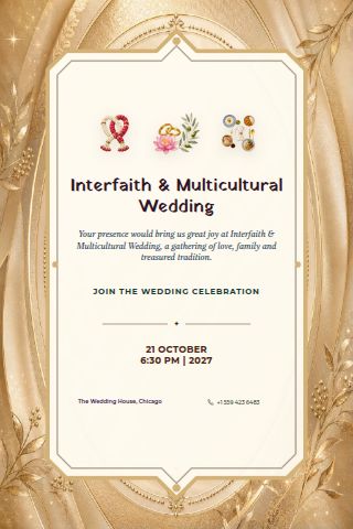 Interfaith & Multicultural Wedding invitation preview