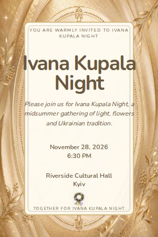 Ivana Kupala Night invitation design preview