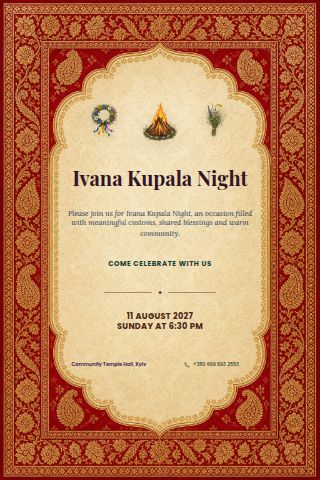 Ivana Kupala Night invitation preview