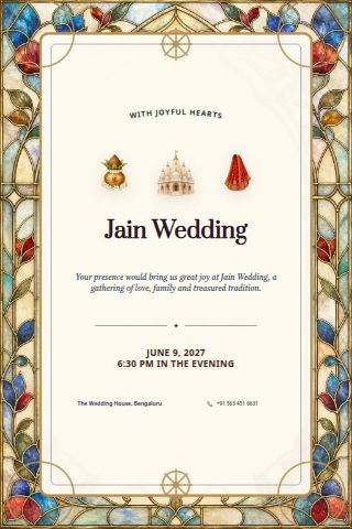 Jain Wedding invitation preview