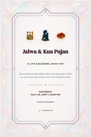 Jalwa & Kua Pujan invitation preview
