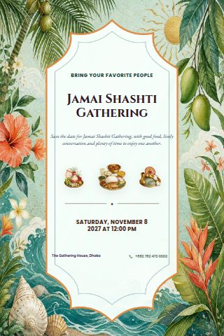 Jamai Shashti Gathering invitation preview