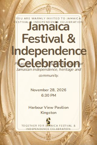 Jamaica Festival & Independence Celebration invitation design preview