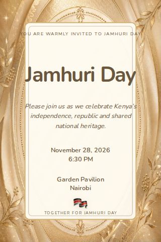 Jamhuri Day invitation design preview