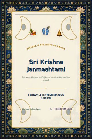 Janmashtami invitation preview