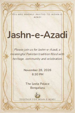 Jashn-e-Azadi invitation design preview