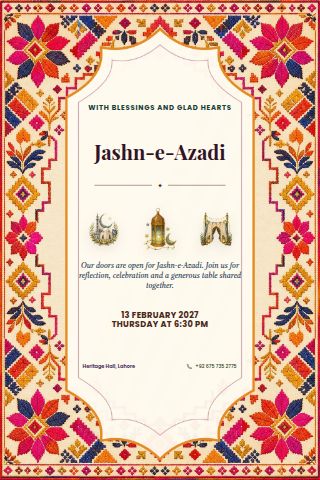 Jashn-e-Azadi invitation preview