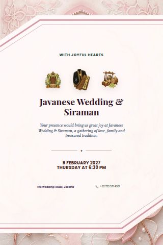 Javanese Wedding & Siraman invitation preview