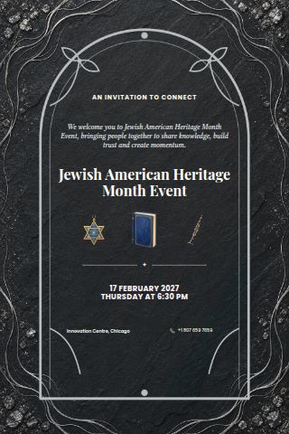 Jewish American Heritage Month Event invitation preview