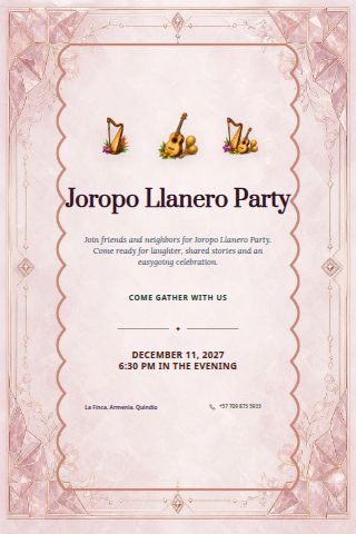 Joropo Llanero Party invitation preview