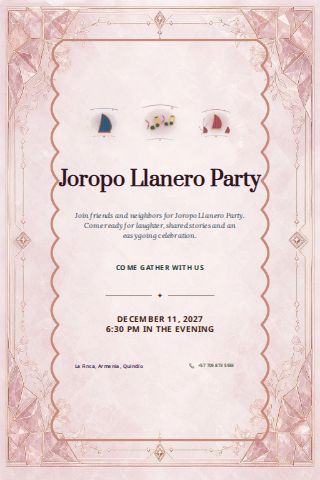 Joropo Llanero Party invitation design preview