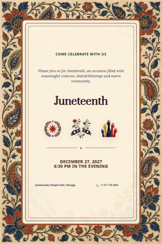 Juneteenth invitation preview