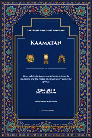 Kaamatan invitation preview