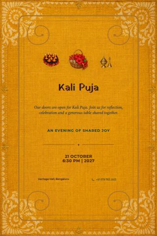 Kali Puja invitation preview
