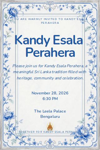 Kandy Esala Perahera invitation design preview