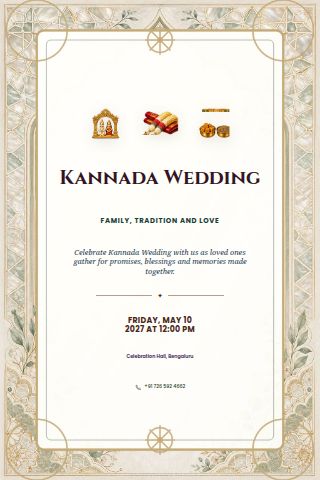 Kannada Wedding invitation preview