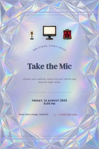 Karaoke Night invitation preview