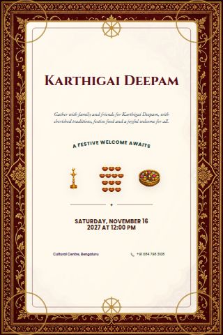 Karthigai Deepam invitation preview
