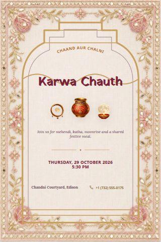 Karwa Chauth invitation preview