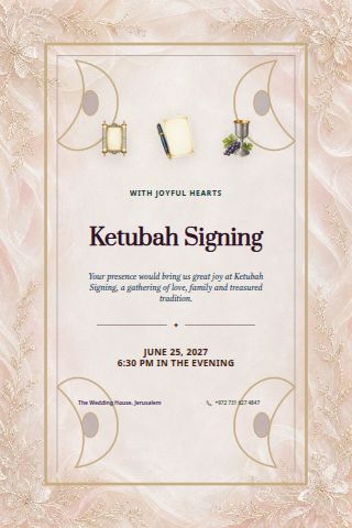Ketubah Signing invitation preview