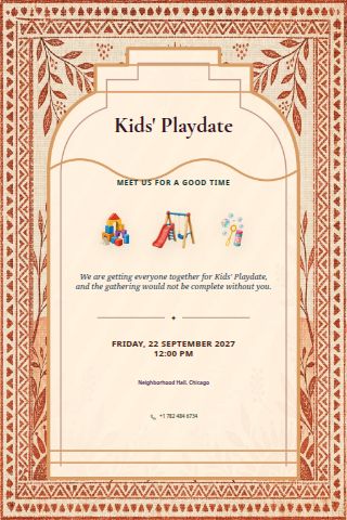 Kids' Playdate invitation preview