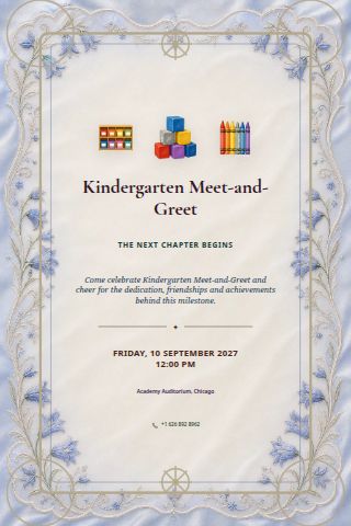 Kindergarten Meet-and-Greet invitation preview