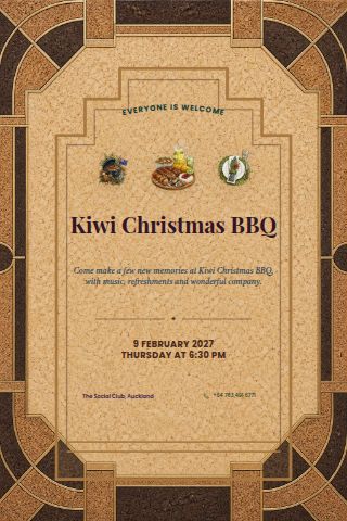 Kiwi Christmas BBQ invitation preview