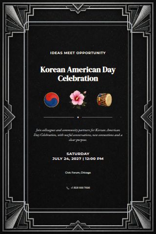 Korean American Day Celebration invitation preview