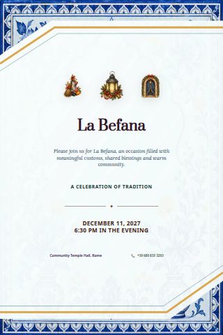 La Befana invitation preview