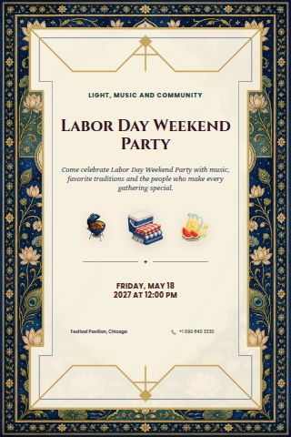 Labor Day Weekend Party invitation preview
