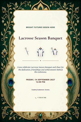 Lacrosse Season Banquet invitation preview